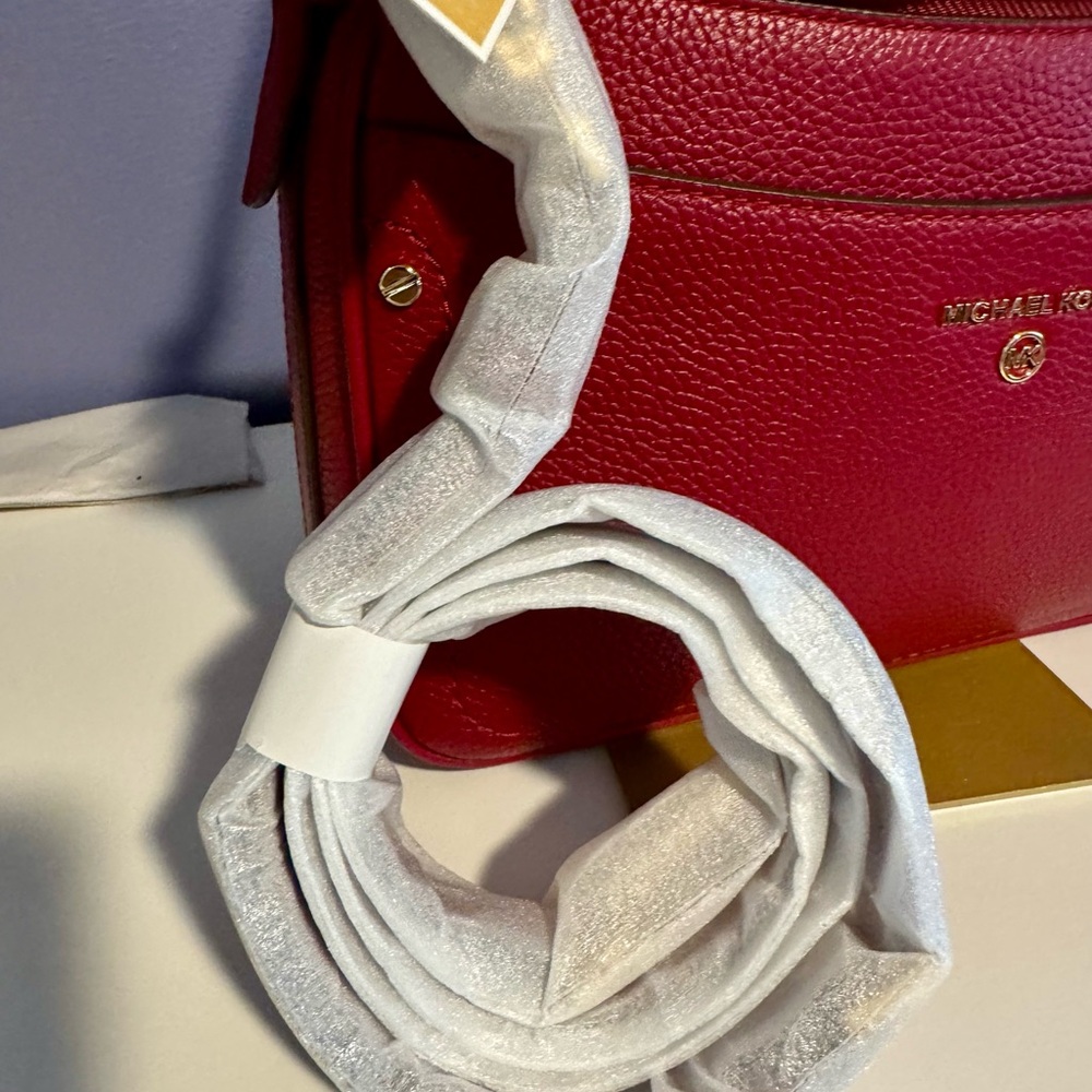 Michael Kors Burgundy Leather Shoulder Bag - Picture 6 of 7